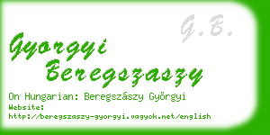 gyorgyi beregszaszy business card